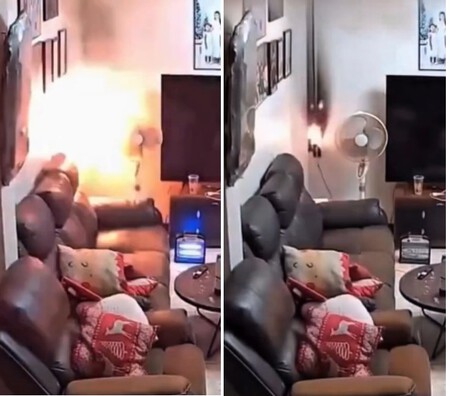 Incendio cargador de móvil