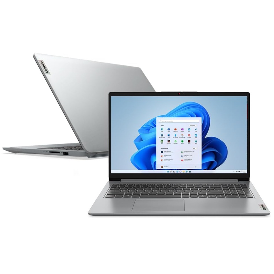 Notebook Lenovo IdeaPad 1 15AMN7 AMD Ryzen 5 7520U 8GB 512GB SSD Windows 11 15.6" - 82X5000NBR Cloud Grey
