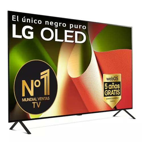 LG OLED55B46LA, 55", OLED 4K, Serie B4, 3840x2160, Smart TV, WebOS24, Procesador a8, Dolby Vision, Dolby Atmos, TV Gaming, 120 Hz, AMD FreeSync, Negro