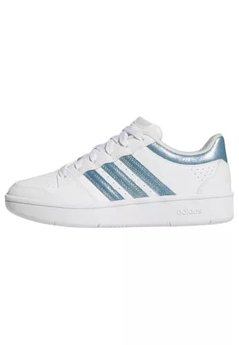 adidas Mujer Hoops Classic Shoes, FTWR White/Supplier Colour/Orbit Grey, 38 2/3 EU