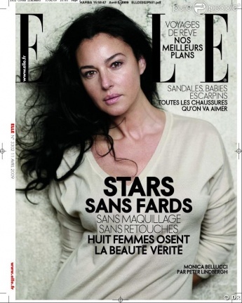 Monica Bellucci y otras bellezas al natural en Elle
