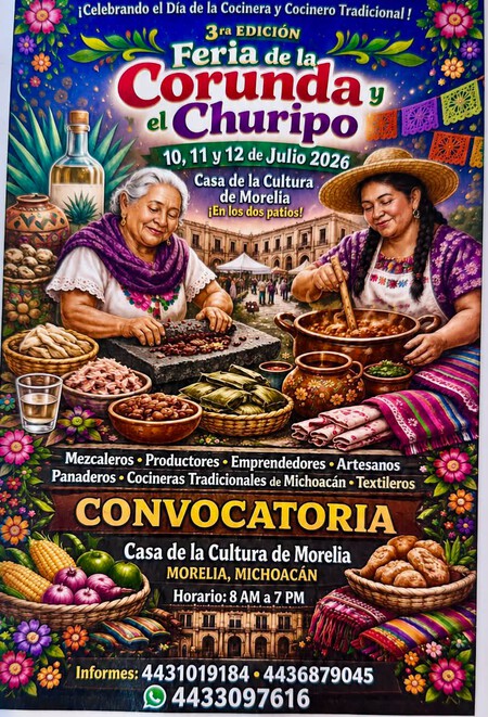 Llega la tercera Feria de la Corunda y el Churipo a Morelia: celebra los sabores más tradicionales de Michoacán en una gran fiesta