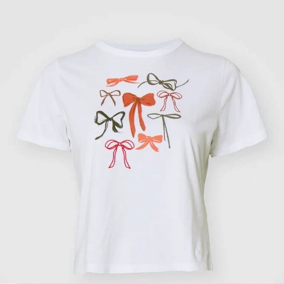 Abercrombie & Fitch
SKIMMING BOWS TEE - Camiseta estampada - blanco
