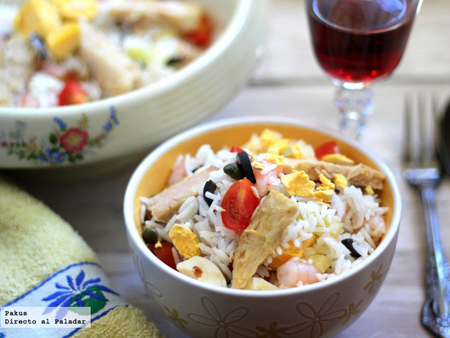 Ensalada veraniega de arroz. Recetas rápidas