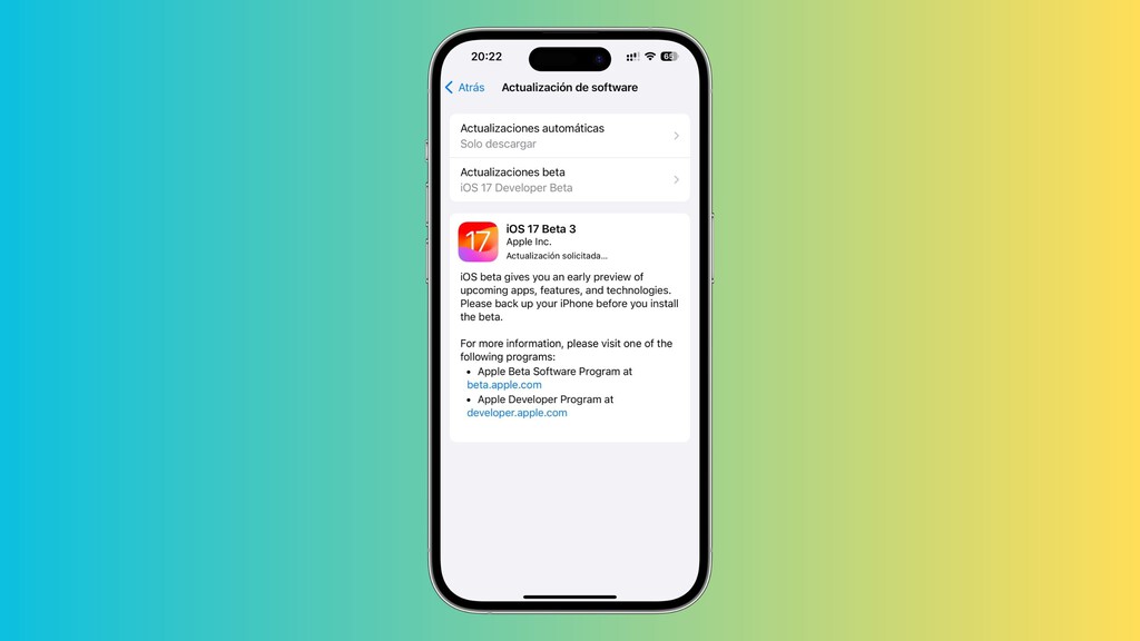 Apple relanza la beta 3 de iOS 17 y gana aún más en estabilidad y batería Apple relanza la beta 3 de iOS 17 y gana aún más en estabilidad y batería