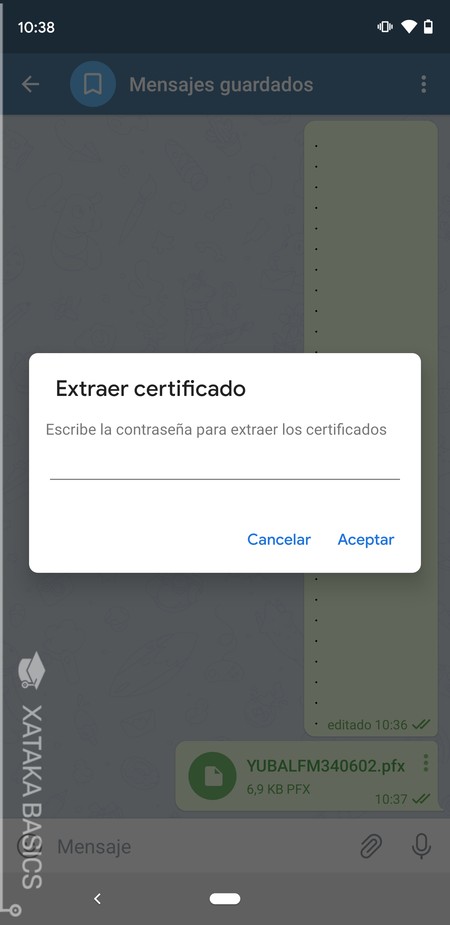 Contrasena Certificado Android