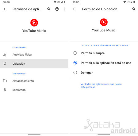 Permiso ubicación en uso