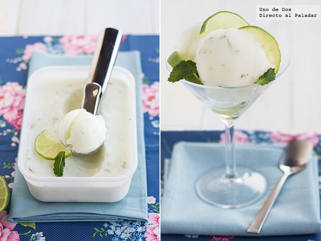 Receta de sorbete de mojito, para refrescar las sobremesas veraniegas