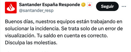 Buenos días, nuestros equipos están trabajando en solucionar la incidencia. Se trata solo de un error de visualización. Tu saldo en cuenta es correcto. Disculpa las molestias.