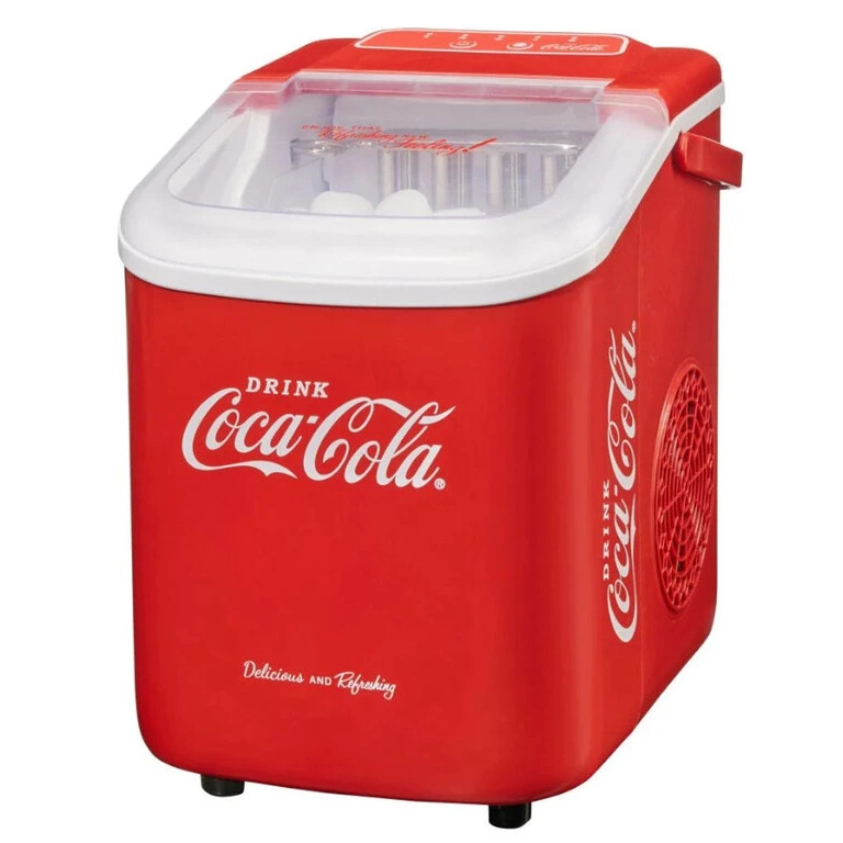 Máquina de cubitos de hielo Coca Cola con asa de transporte 