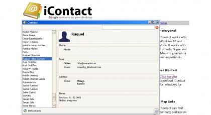 iContact, ten tus contactos de GMail accesibles desde el escritorio