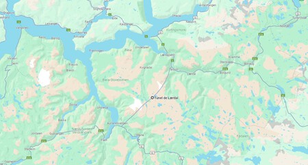 Mapa Tunel Laerdal