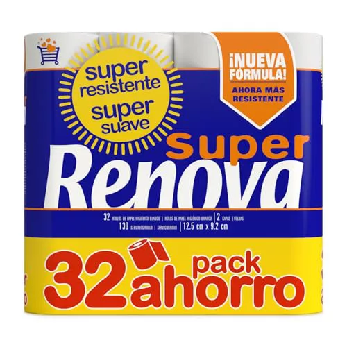 Renova Papel higiénico Super Blanco - 32 rollos de papel