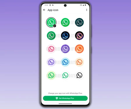 Iconos exclusivos para los usuarios de WhatsApp Plus