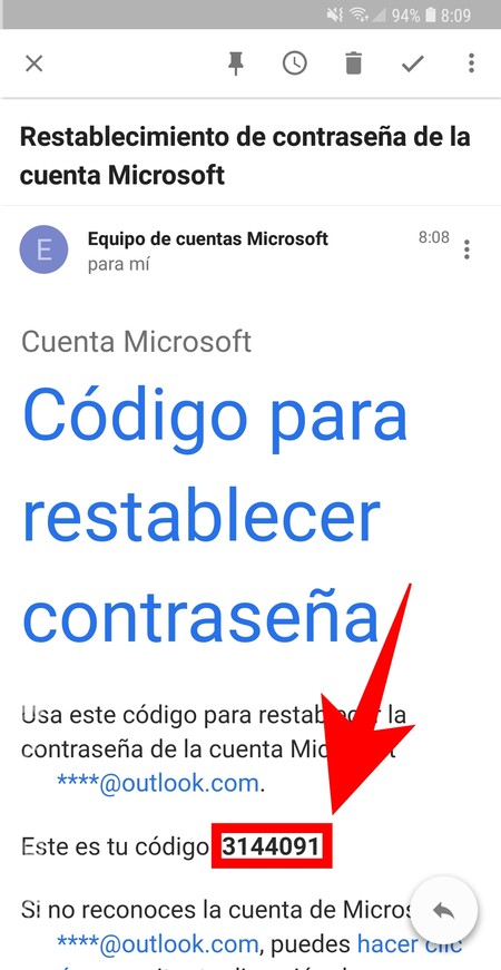 Codigo Restablecer