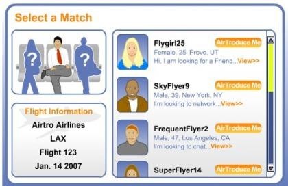 AirTroductions, selecciona tu compañero de asiento en el vuelo