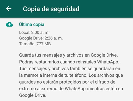 Whatsapp Copia De Seguridad