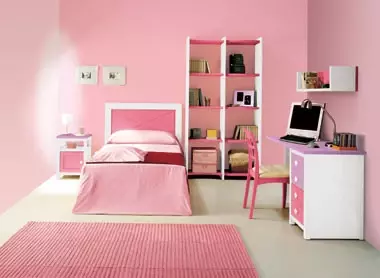 Una habitación...¿en rosa pálido?