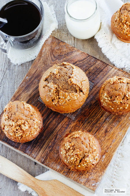 Muffins de chocolate y café. Receta fácil