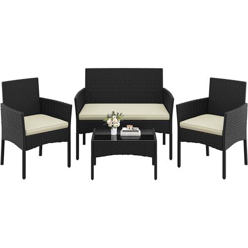 Yaheetech Conjunto Jardin Exterior Muebles Ratán 