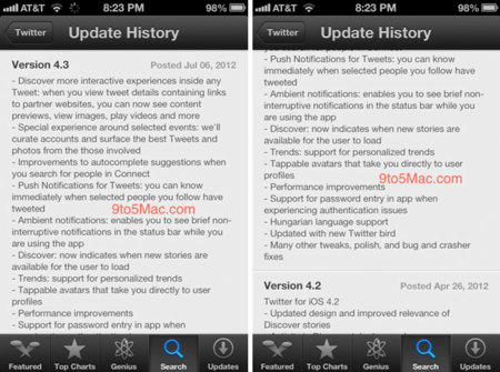 Primeras filtraciones de la próxima versión del cliente de Twitter oficial para iOS