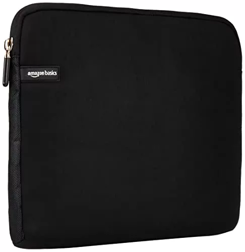 Amazon Basics Funda para portátiles de hasta 14-Pulgadas, Color Negro