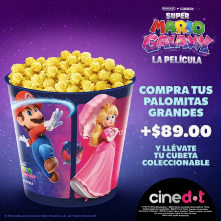Cinepolis Y Cinemex Tienen El Coleccionable De Super Mario Galaxy Mas Caro En Mexico Pero Esta Cadena Les Hace La Competencia Con Sus Combos