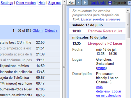 GmailAgenda, accede a tus próximos eventos de Google Calendar desde Gmail