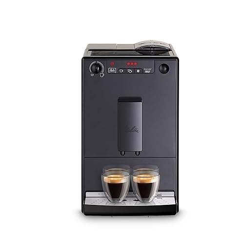 Melitta, Solo E950-222, Cafetera Superautomática con Molinillo, 15 Bares, Café en Grano para Espresso, Limpieza Automática, Personalizable, Pure Black