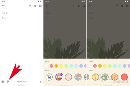 Google Keep 背景を追加