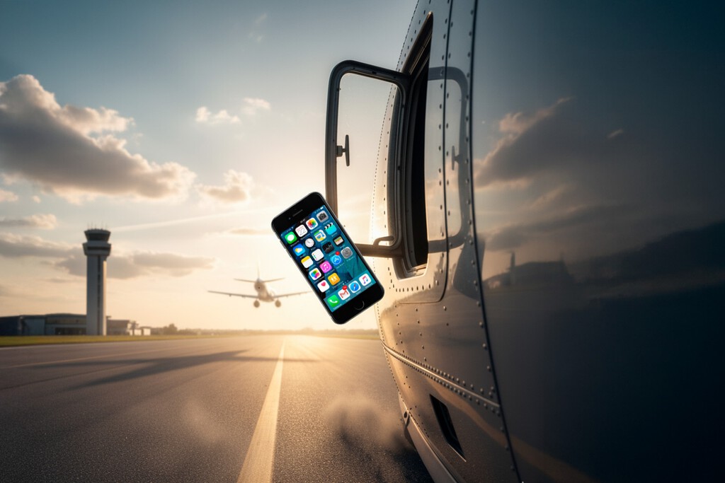 Un piloto perdió su iPhone en plena pista de despegue. Lo encontraron en un estado extrañísimo para las circunstancias: funcionando 