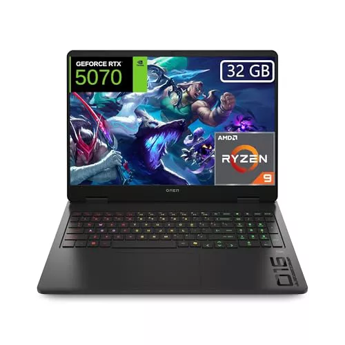 HP OMEN 16-ap0032ns - Ordenador portátil Gaming 16 2K AMD Ryzen 9-8940HX, 32GB RAM, 1TB SSD, NVIDIA RTX 5070, FreeDos - Negro - Teclado QWERTY Español HP OMEN 16-ap0032ns - Ordenador portátil Gaming 16 2K AMD Ryzen 9-8940HX, 32GB RAM, 1TB SSD, NVIDIA RTX 5070, FreeDos - Negro - Teclado QWERTY Español