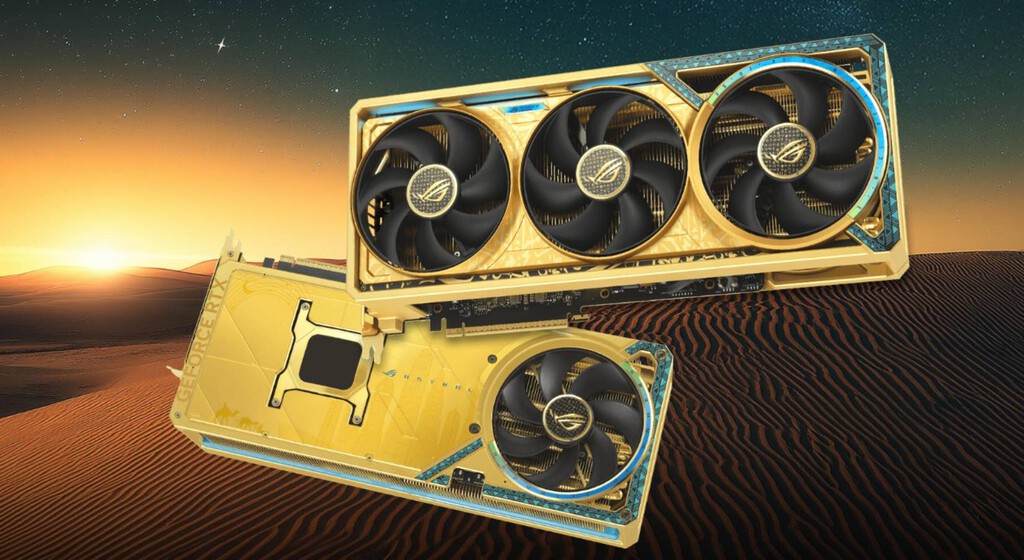 Han encontrado una RTX 5090 dorada firmada por el CEO de Nvidia en una tienda de informática y es tan cara como te imaginas