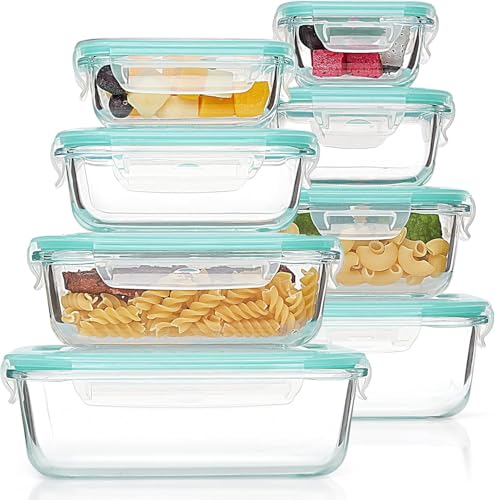 Vtopmart Set de 8 Unidades Recipientes de Cristal