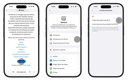 Beta pública iOS 26 Beta pública iOS 26