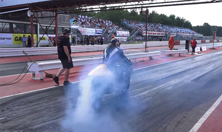 Suzuki Hayabusa Electrica Record Cuarto Milla Video 1