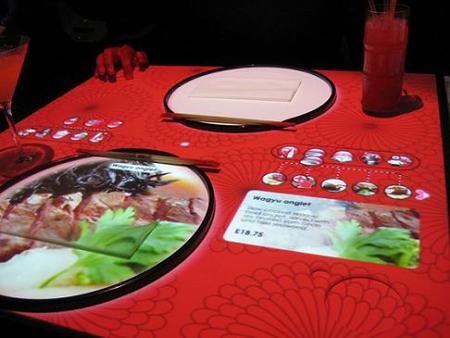 Inamo: restaurante londinense con mesas interactivas