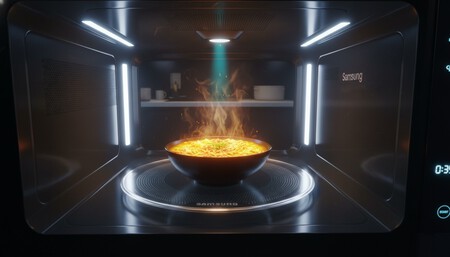 microondas calentando