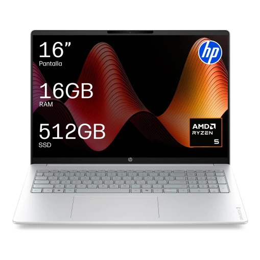 Ordenador Portátil HP OMNIBOOK 3 16-BY0014N, Ryzen 5 40, 16GB, 512GB SSD, WUXGA (2K), 16" - 40,64 cm, W11 Home
