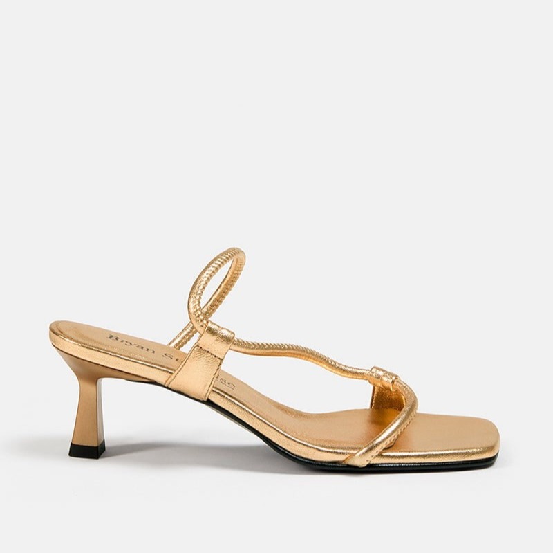 Sandalias de tacón de mujer de piel Bryan Stepwise