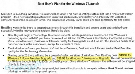Los precios de Windows 7 podrían ser muy bajos