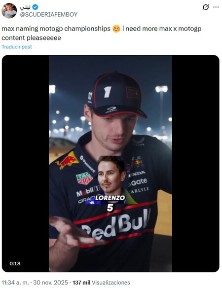 Verstappen Catar Motogp 2025