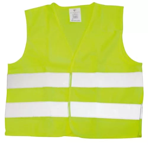 RD9 VIP Chaleco emergencia amarillo, homologación europea, amarillo fluorescente (Paquete de 2)