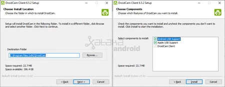 ドロイドカメラのセットアップ