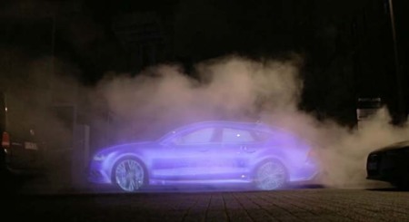 Audi aprovecha su A7 Sportback H-tron para realizar publicidad con hologramas