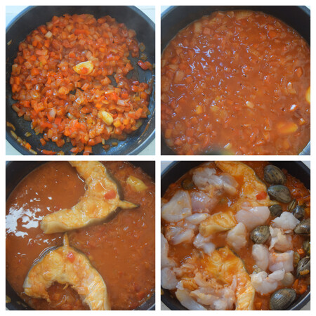 Cataplana portuguesa de pescado paso a paso