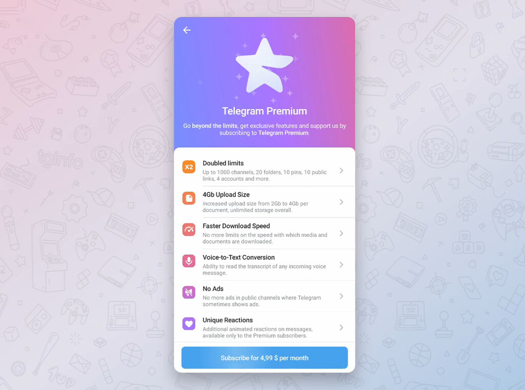 Telegram Premium: se filtran las ventajas y el precio de la suscripción de Telegram