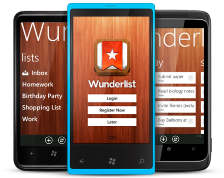 Wunderlist, el gestor de tareas multiplataforma, llega a Windows Phone
