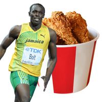 Usain Bolt solo comió alitas de pollo en Beijing 2008. Y logró batir tres récords del mundo 