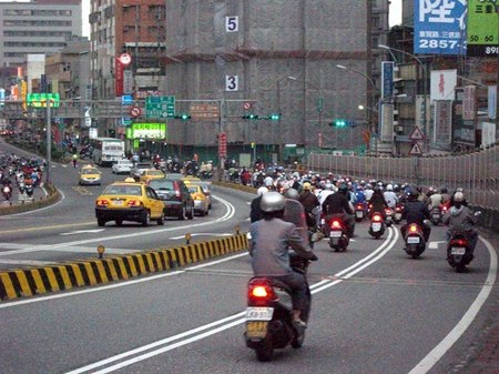 Atasco de Scooter en Asia
